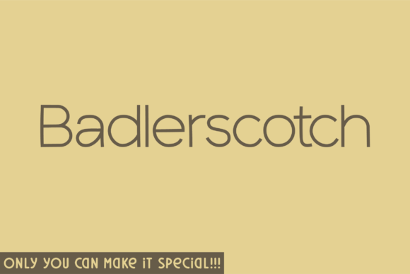 Badlerscotch: A Handwritten Font for Crafters