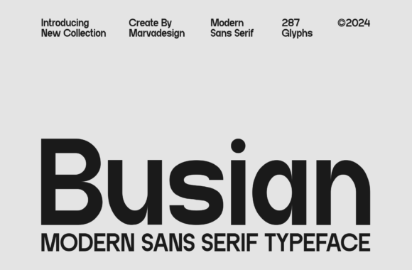 Busian: A Modern Typeface for Elegant Design