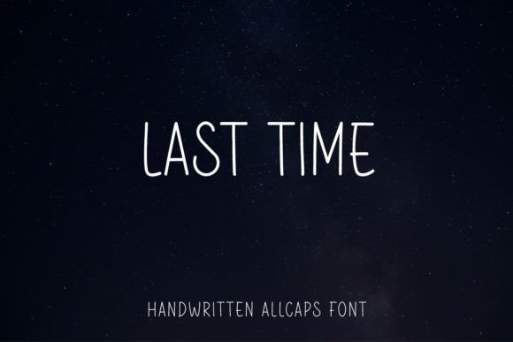 Last Time: A Thin Handwritten Font