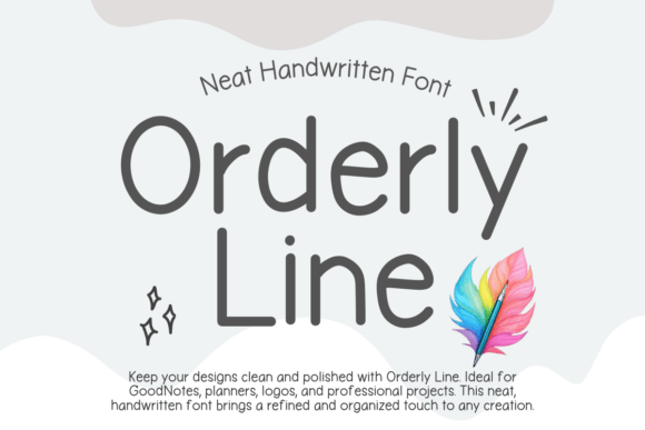 Orderly Line: A Neat Handwritten Font