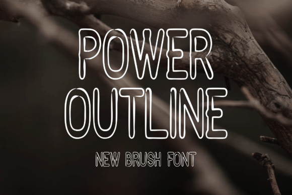 Power Outline Font for Web Design