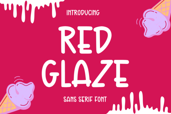Red Glaze Font for Creative Publishing