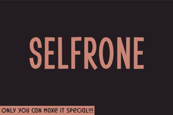 Selfrone: A Handwritten Font with Organic Charm
